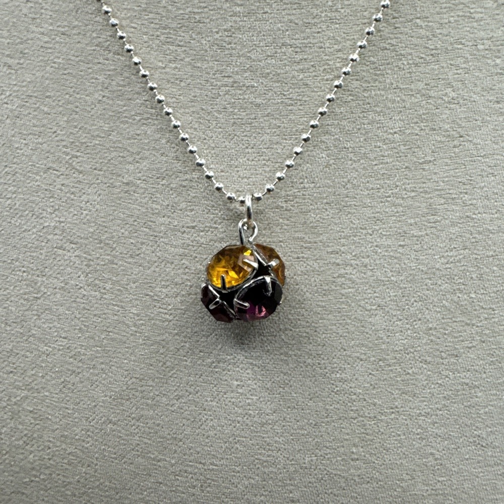 Multi-Colored Orb Necklace Made with Swarovski® crystals